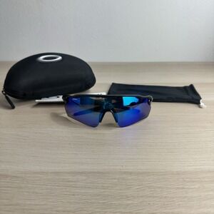 Oakley Radar Ev Path Men's Sunglasses Black Frame Blue Lenses - Prizm Lens